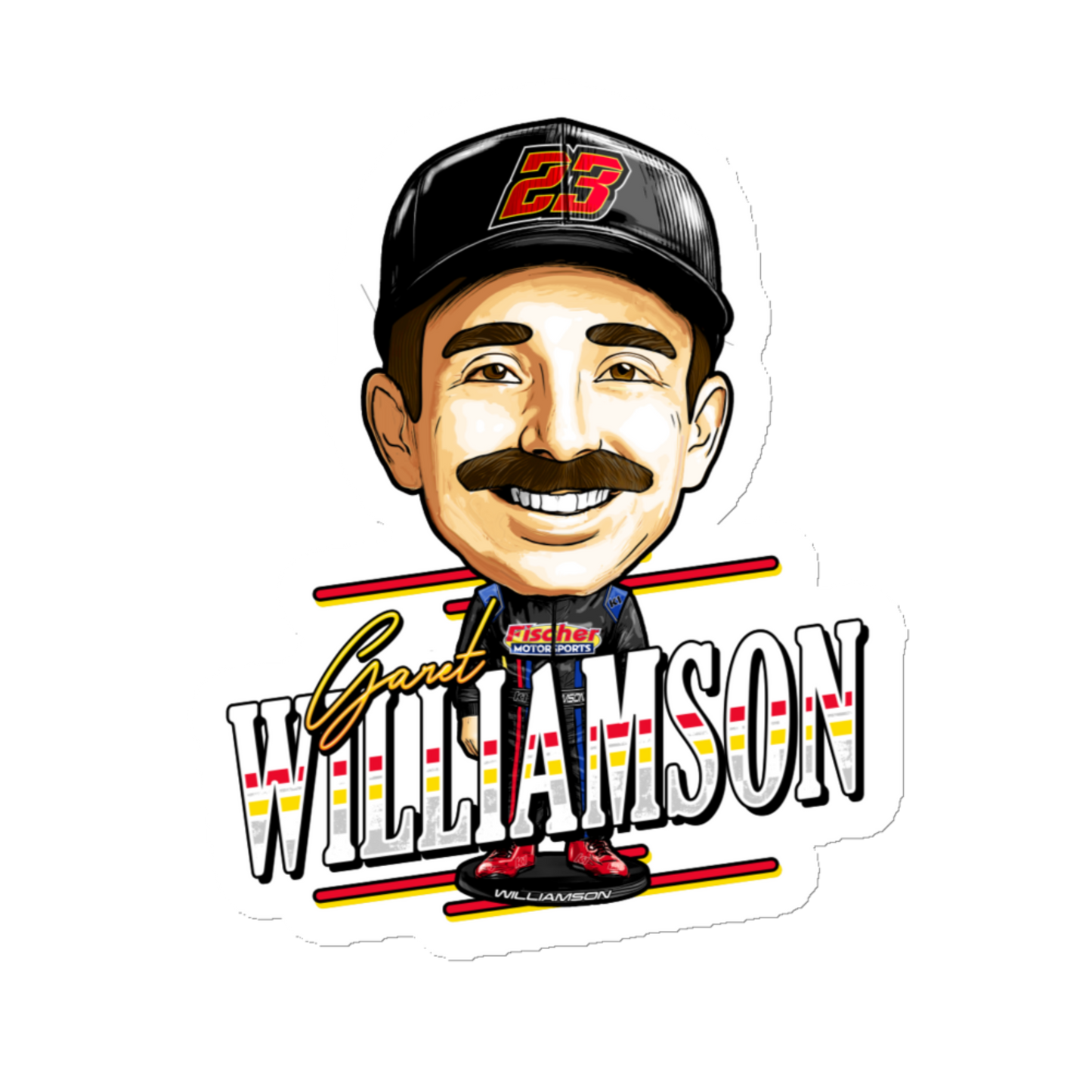 Mustache Bobblehead | Decal