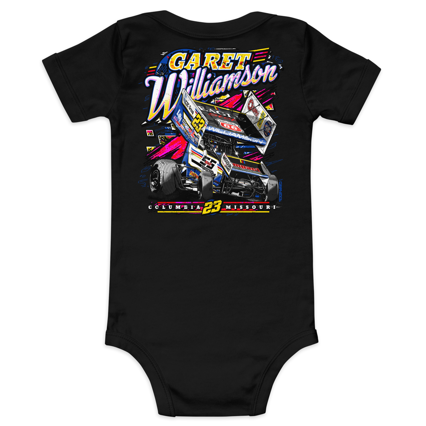 2025 Garet Williamson | Short Sleeve Onesie (BLACK)