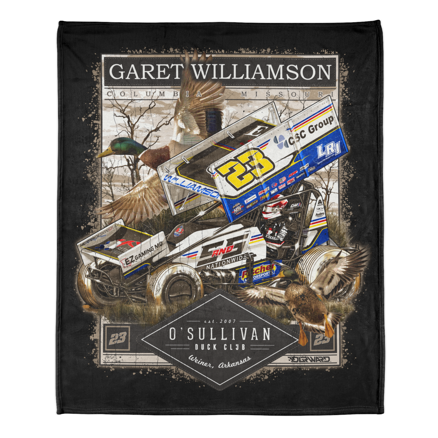 O'Sullivan Duck Club | Soft Polyester Fleece Blanket